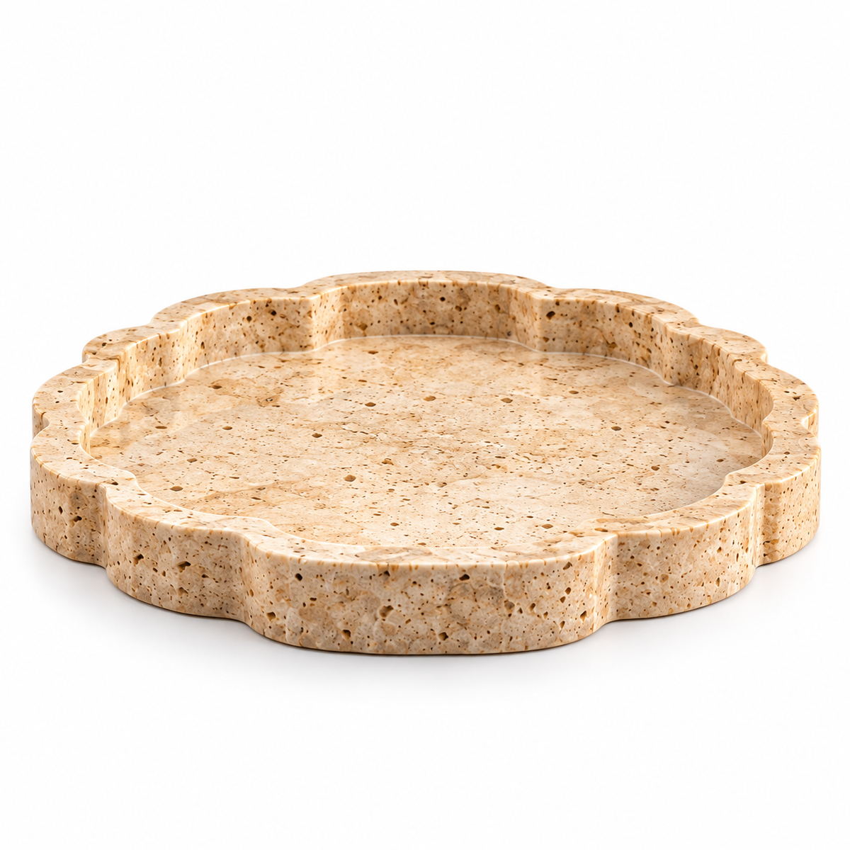 SERONYVA® Travertine Serving Tray – Natural Stone Decorative Organizer