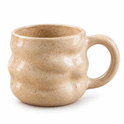 SERONYVA® Ceramic Coffee Mug – 400ml Textured Stoneware-Style Mug